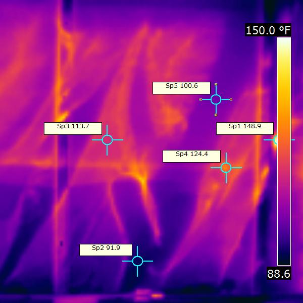 thermal image of reflected pattern