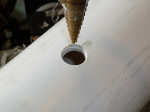 installing faucet in first flow diverter