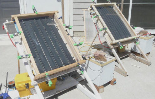 CPVC and copper solar collectors test