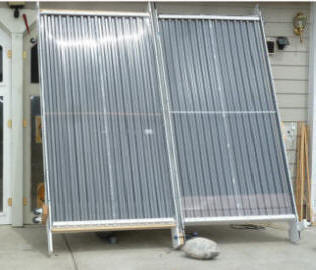 Side by side solar air heating collector testing