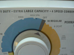 washer control for faster dry