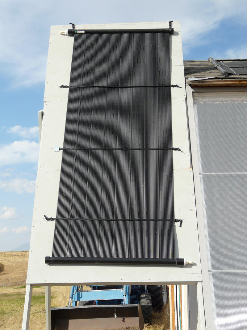 solar collector in position