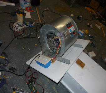 furnace blower mounted for diy blower door