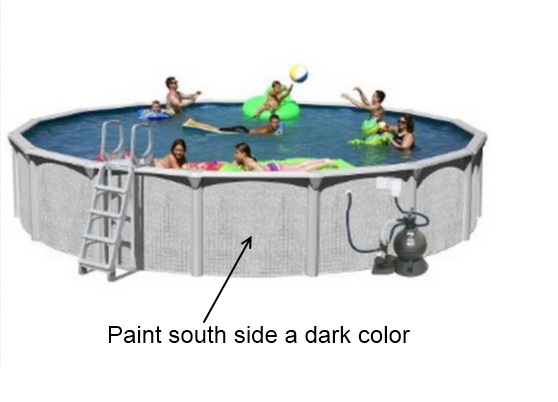 black side pool heat