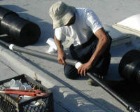 installing solar pool heating collectors