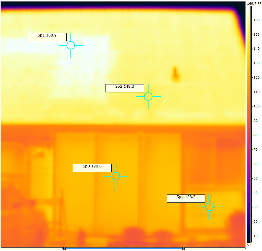 thermal camera pictures of solar collector