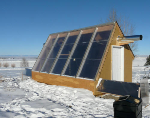 solar heating sunspace thermal mass attached greenhouse low heat heater passive builditsolar space sunspaces performance projects cost plans well portable
