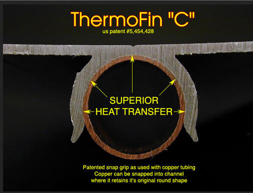 Radiant Engineering extruded heat transfer fin